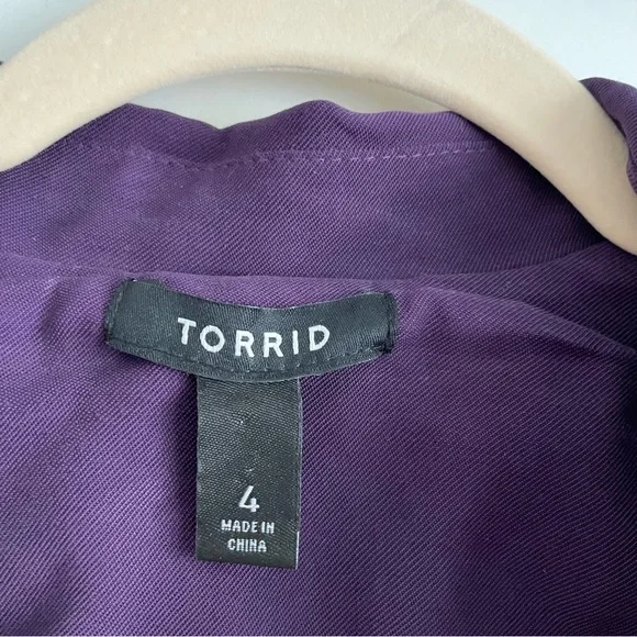 Torrid Twill Drape Jacket in Purple Indigo Size 4 - Picture 9 of 11